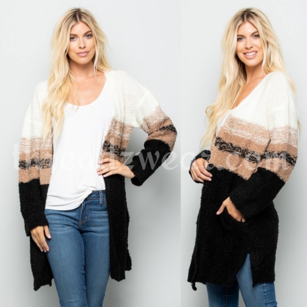 Soft Color Block Cardigan - Picture 2 of 3